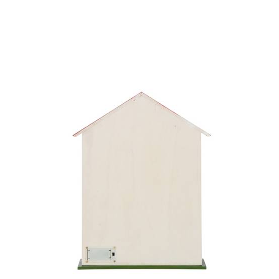 Calendrier de l'Avent maison avec led en bois blanc 31x7x40 cm - J-Line - Image 4