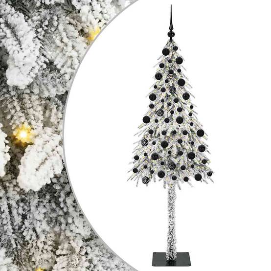 Sapin de Noël | Arbre de Noël avec 300 LED Blanc 210 cm PE et Acier Maison Chic - Image 1