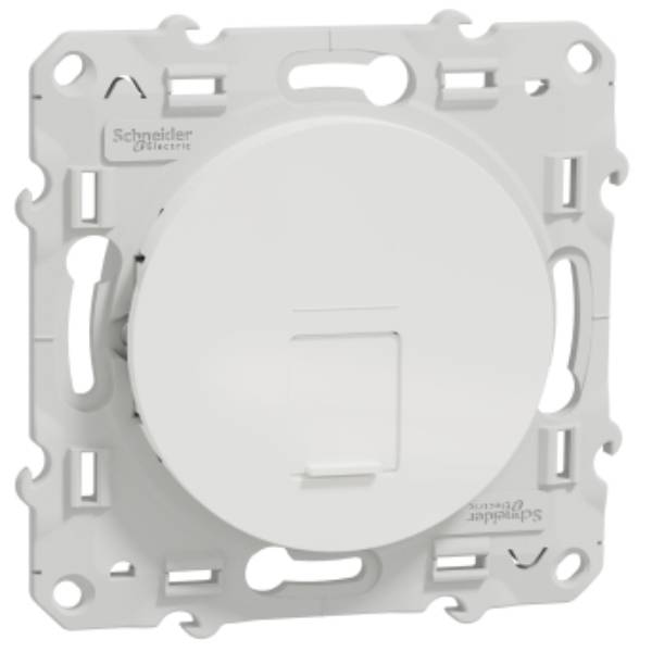 Schneider Electric - Prise RJ45 Blanc ODACE grade 3 cat. 6 STP à vis SCHNEIDER ELECTRIC S520476 - Image 1