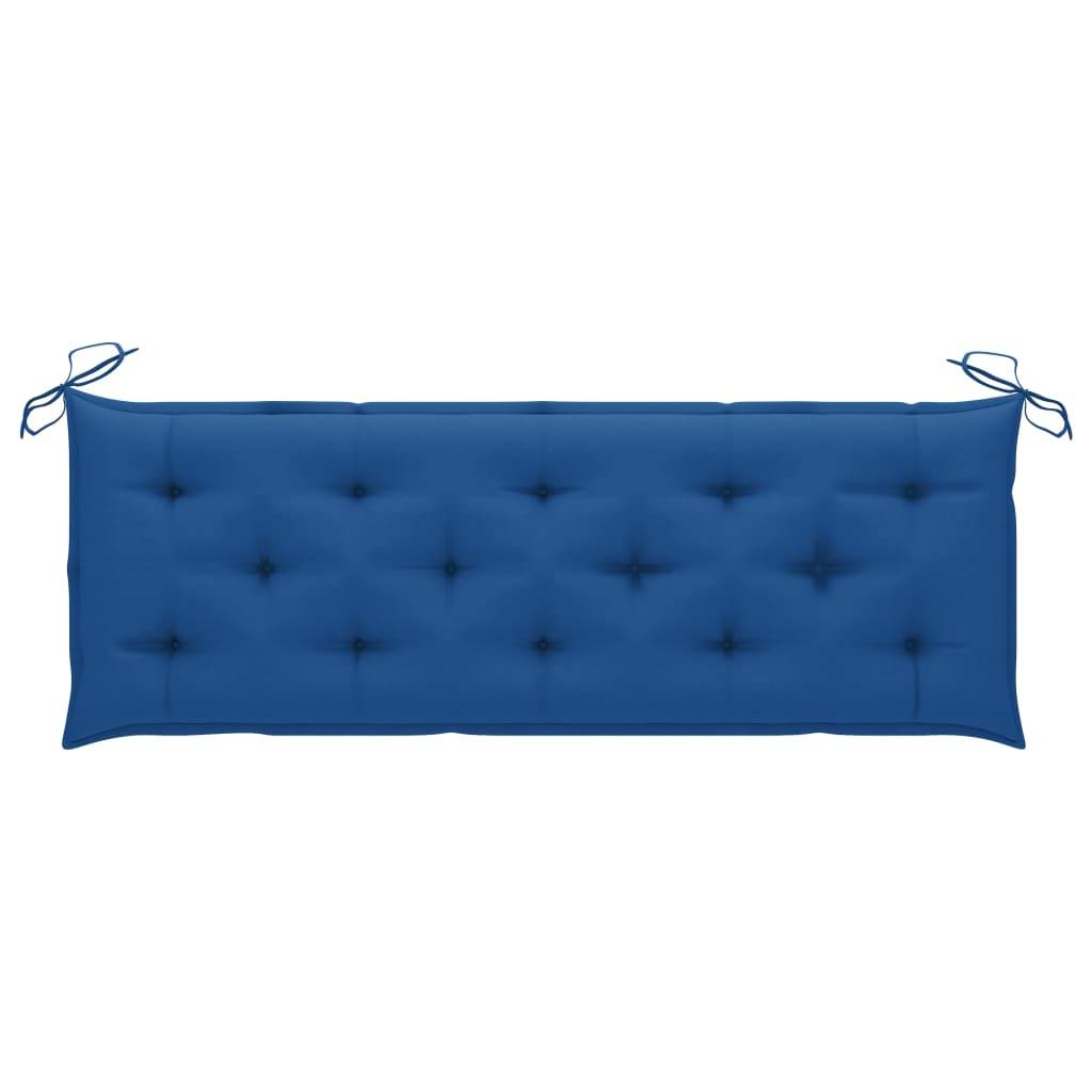 Helloshop26 - Banc de jardin meuble de patio d'extérieur terrasse avec coussin 157 cm bois d'acacia massif - Image 7