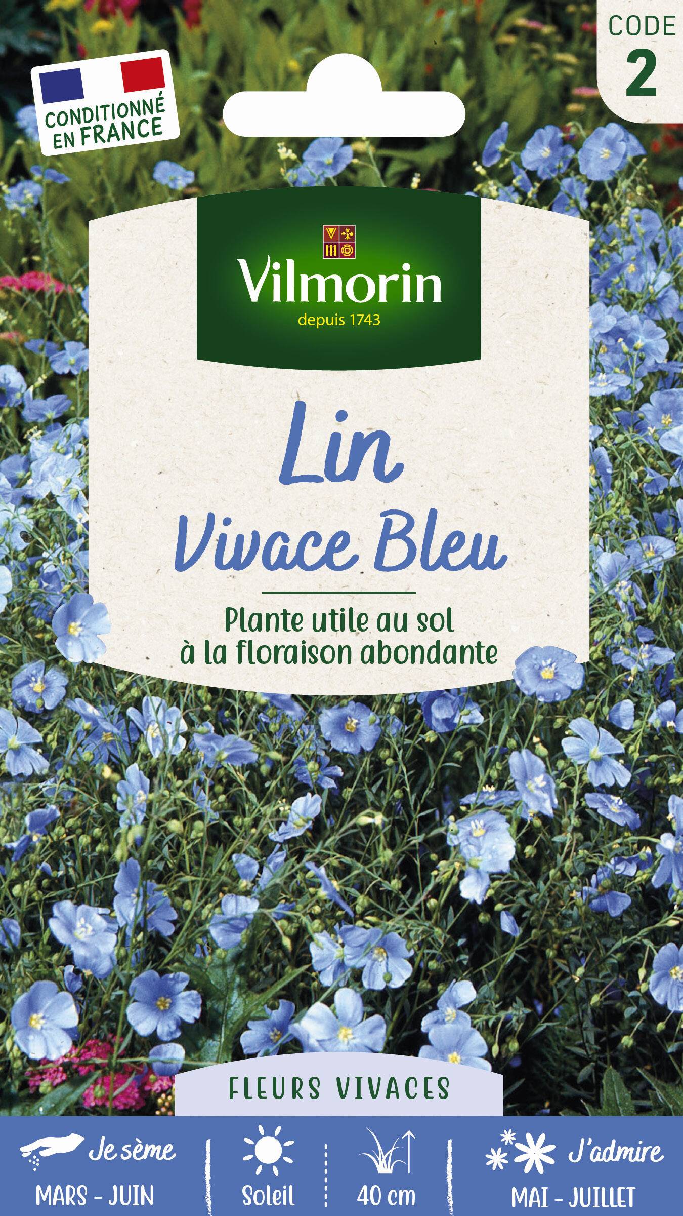 Vilmorin - Graines de Lin Vivace Bleu