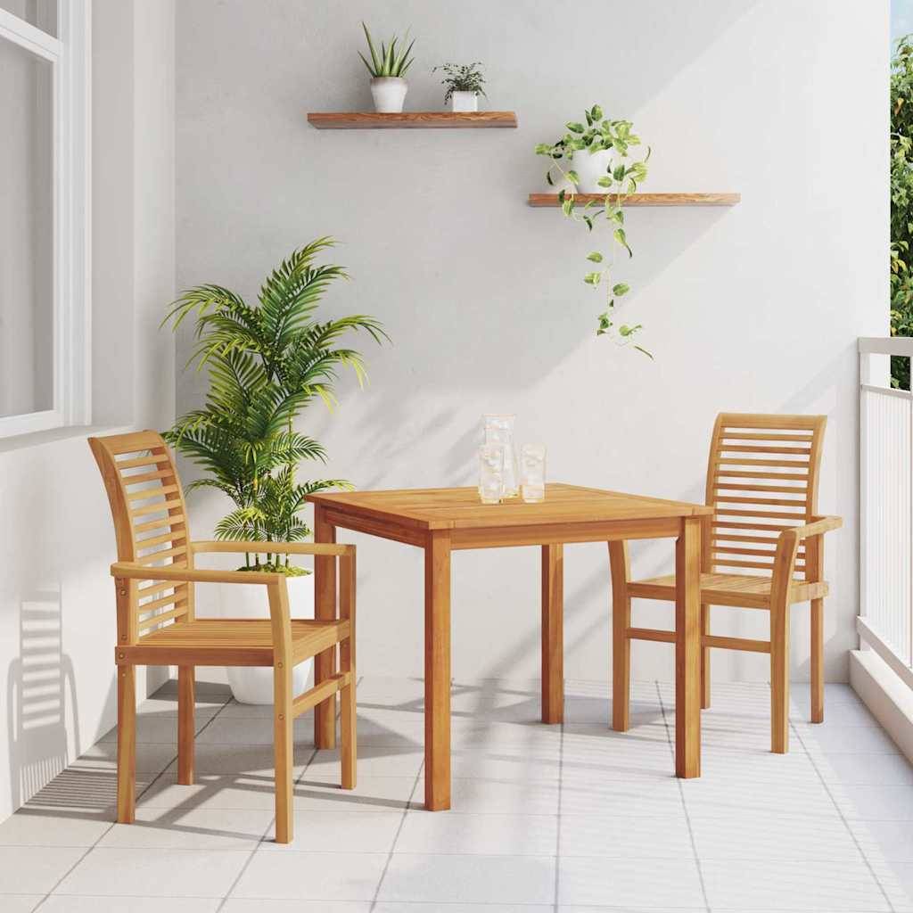 Maison Chic - Chaise De Jardin empilable - Fauteuil De Jardin Marron 62,5 x 54,5 x 95,5 cm - Image 2
