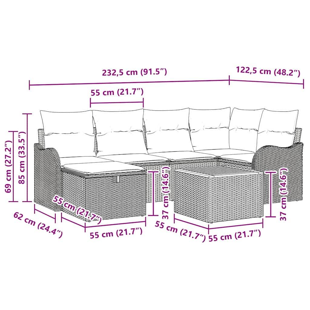 ComfortXL - Salon de Jardin 6 Places en Poly Rotin avec Rangement Intégré Design Moderne Noir – ComfortXL Outdoor Living - Image 3
