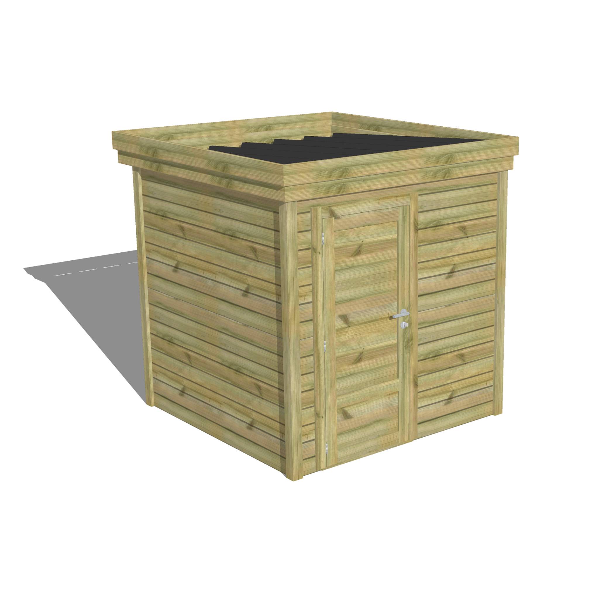 ABRI DE JARDIN bois  autoclave 27mm - 2,14x2,14m / 5m2 - Bac acier - Abri Français - Image 1