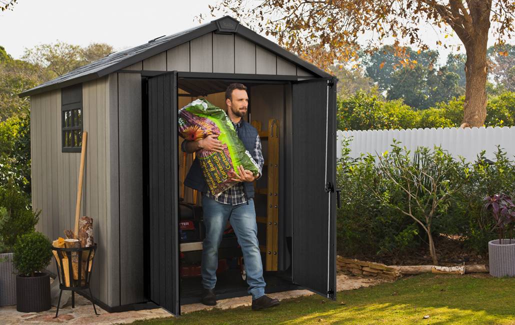 Keter - Abri Jardin Résine "brossium Oakland 759" -  6,6 M² - 229 X 287 X 242 Cm - Gris Brossé - Image 2