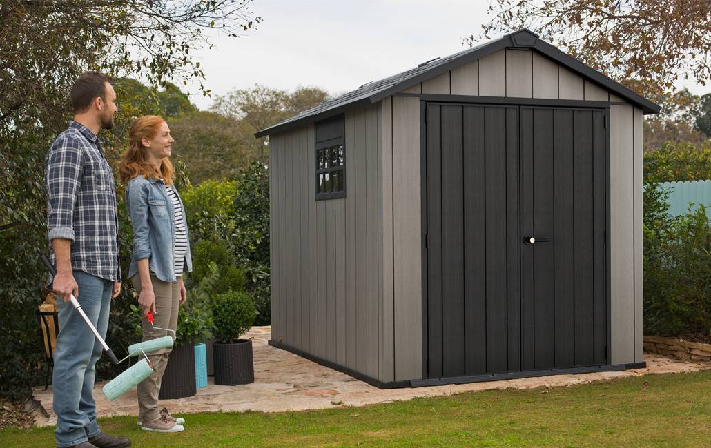 Keter - Abri Jardin Résine "brossium Oakland 759" -  6,6 M² - 229 X 287 X 242 Cm - Gris Brossé - Image 3