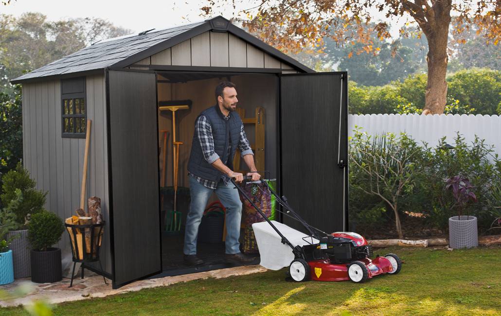 Keter - Abri Jardin Résine "brossium Oakland 759" - 6,6 M² - 229 X 287 X 242 Cm - Gris Brossé - Image 4