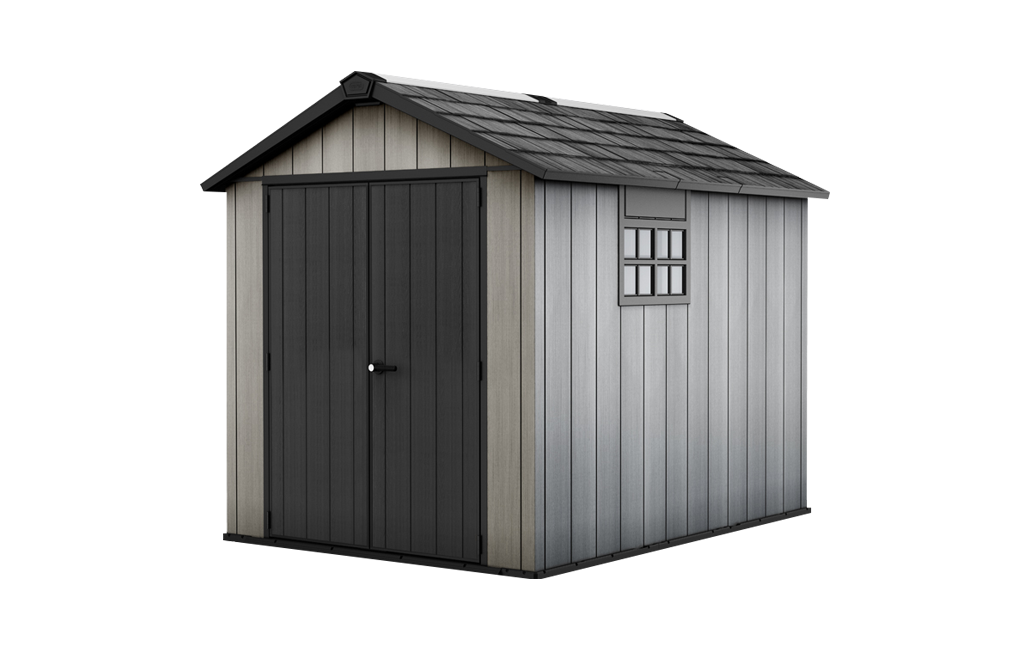 Keter - Abri Jardin Résine "brossium Oakland 759" -  6,6 M² - 229 X 287 X 242 Cm - Gris Brossé - Image 1