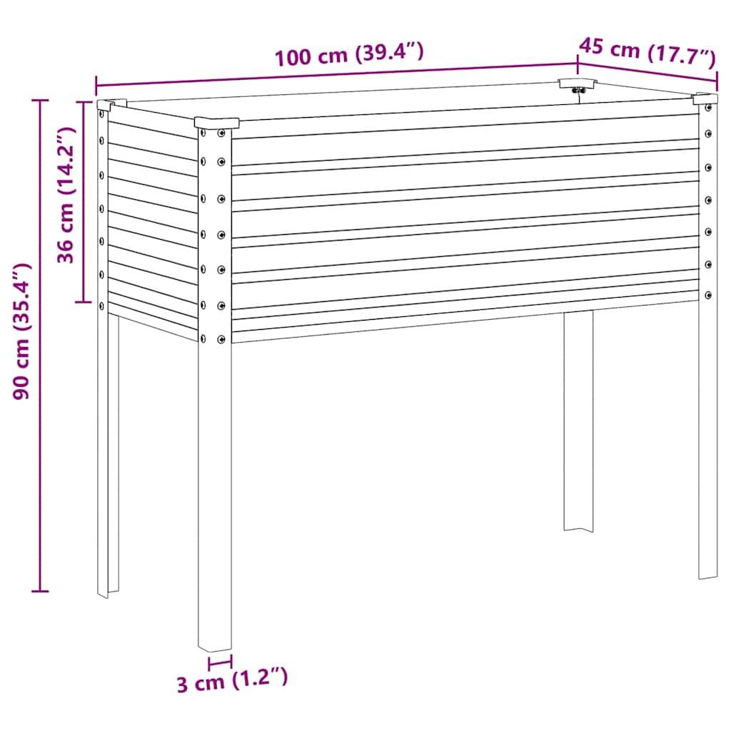 ComfortXL - Grande jardinière surélevée Acier galvanisé potager 100cm Argenté – ComfortXL Outdoor Living - Image 8