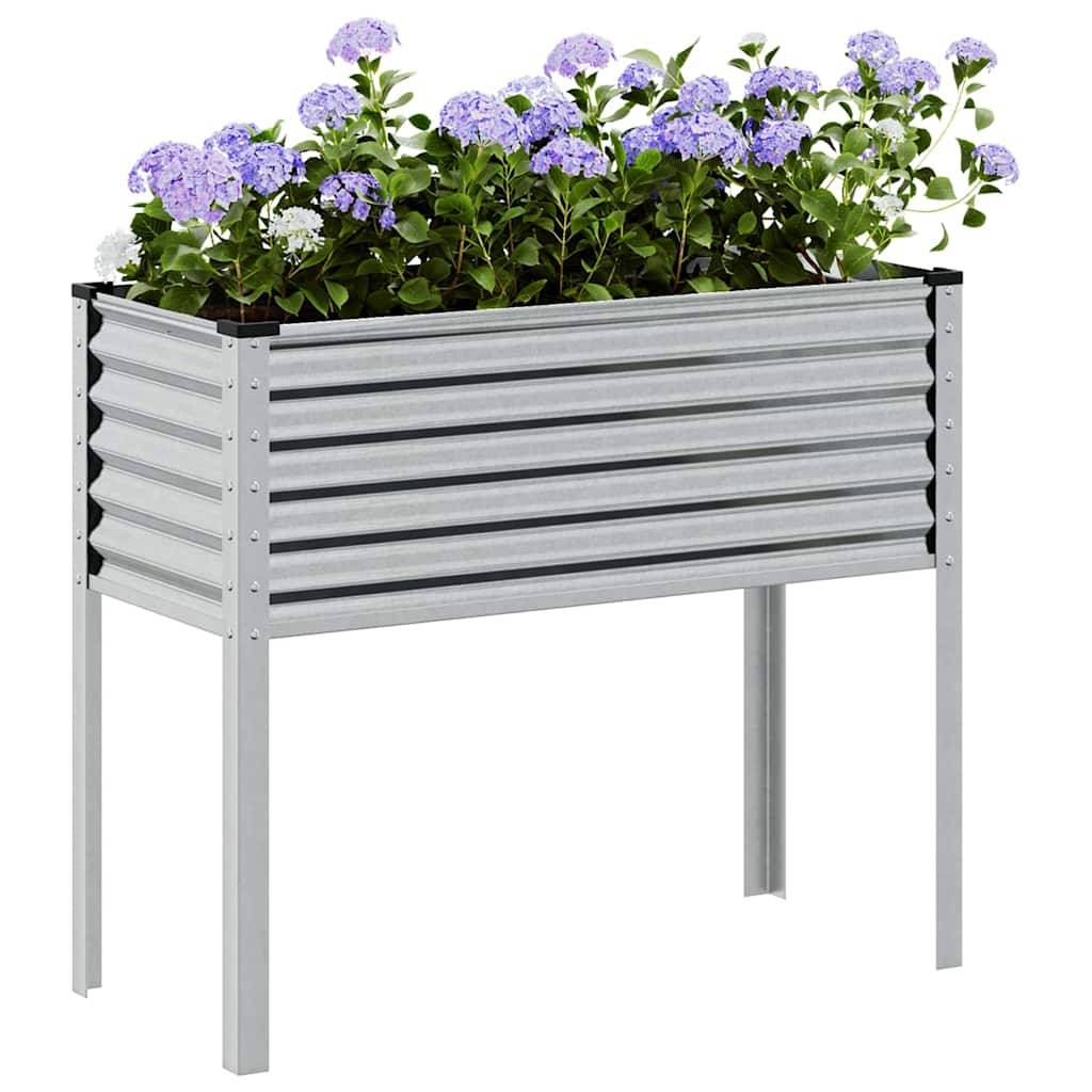 ComfortXL - Grande jardinière surélevée Acier galvanisé potager 100cm Argenté – ComfortXL Outdoor Living - Image 1