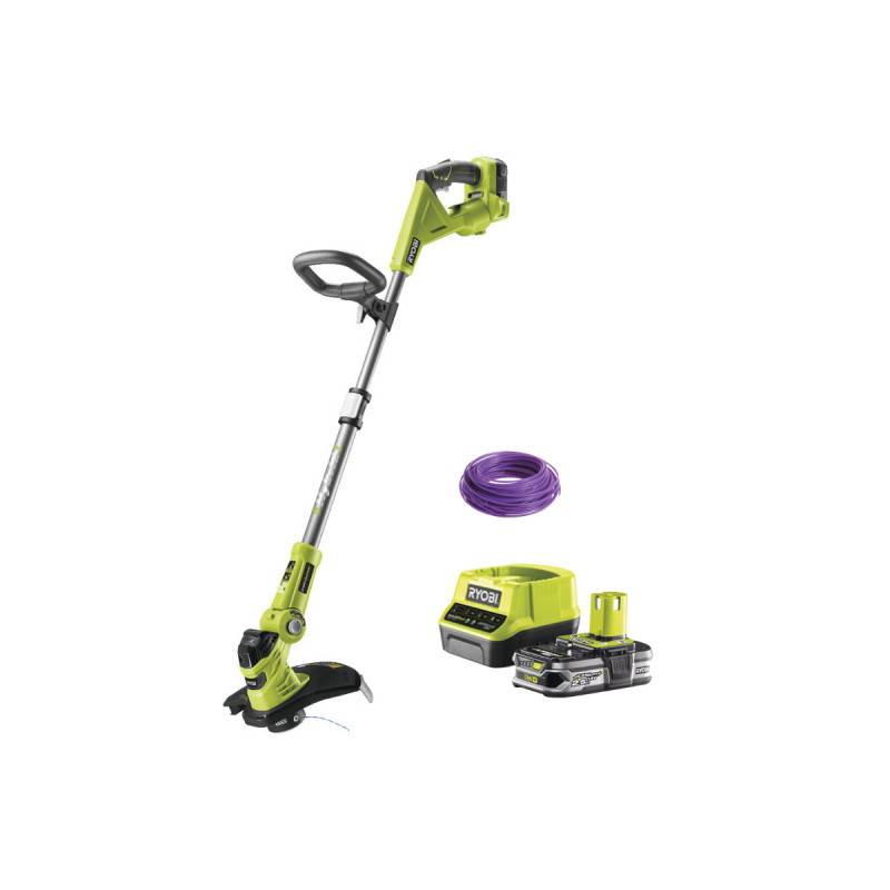 Ryobi - Pack RYOBI coupe bordures hybride 18V One+ - 1 batterie 2.5Ah LithiumPlus - 1 chargeur rapide - bobine fil rond 15m diamètre 1.6mm violet universel - Image 1