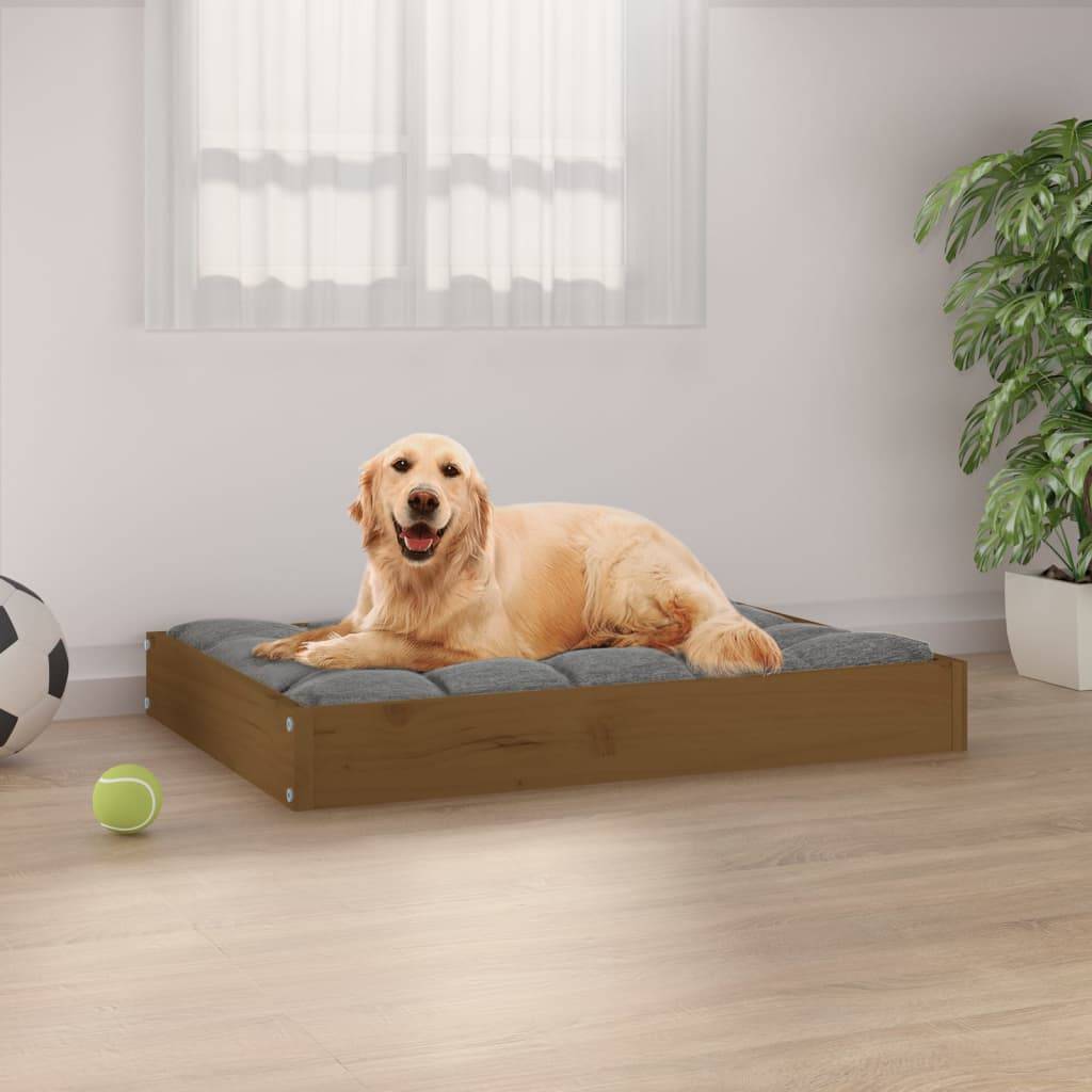 Vidaxl - Lit pour chien Marron miel 71,5x54x9 cm Bois de pin solide vidaXL 820859 - Image 1