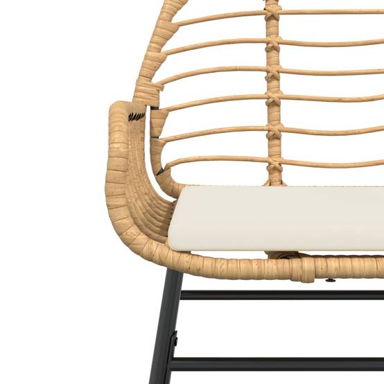 Lot de 2 Chaises de jardin et coussins - Chaises d'extérieur - Fauteuils de jardin marron rotin-JU12405 - Image 8