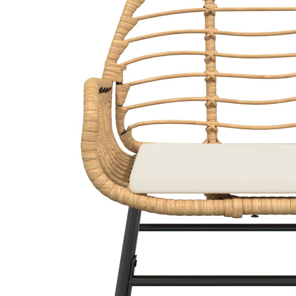 Lot de 2 Chaises de jardin et coussins - Chaises d'extérieur - Fauteuils de jardin marron rotin-JU12405 - Image 8