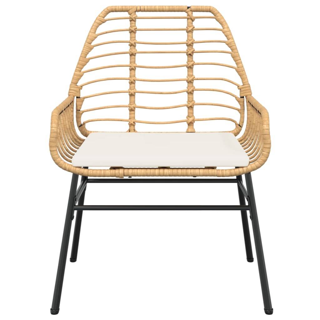 Lot de 2 Chaises de jardin et coussins - Chaises d'extérieur - Fauteuils de jardin marron rotin-JU12405 - Image 5