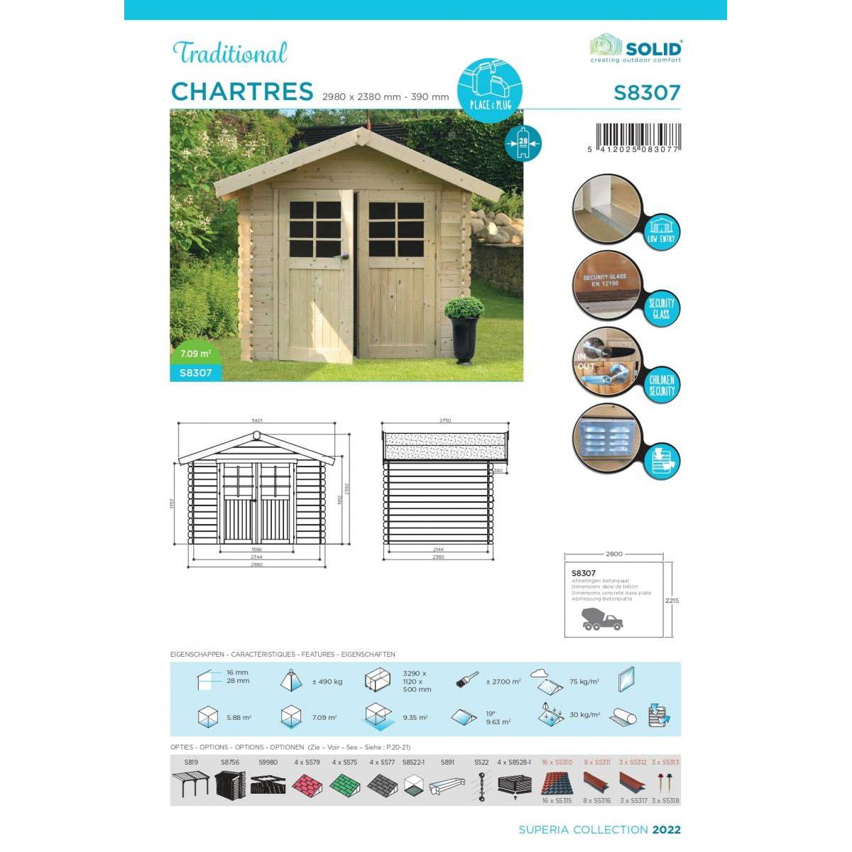 Abri de Jardin en Bois Chartres - Chalet de Jardin Solide et Pratique - Image 2