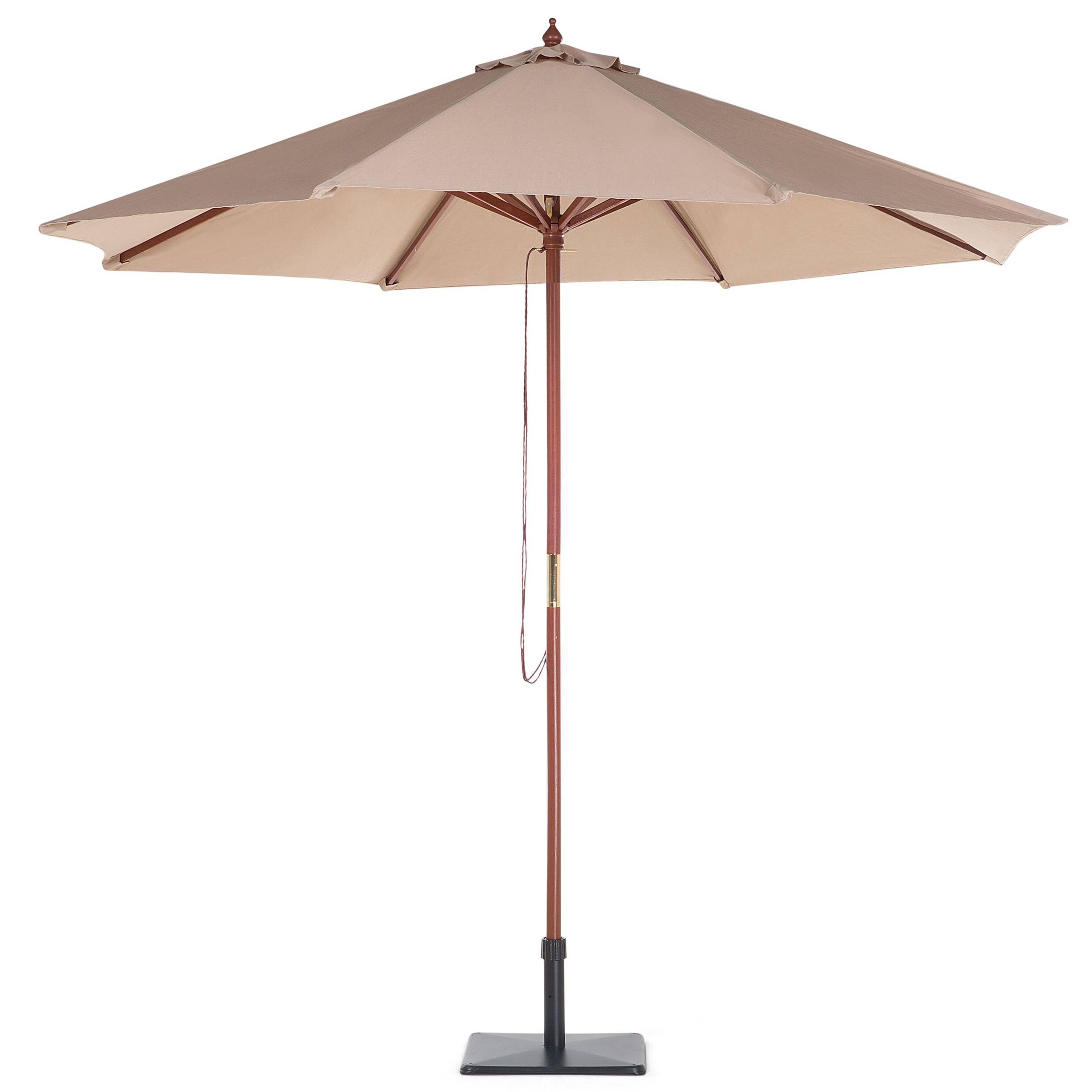Beliani - Grand parasol pour terrasse ou jardin avec toile en tissu beige sable - Image 4