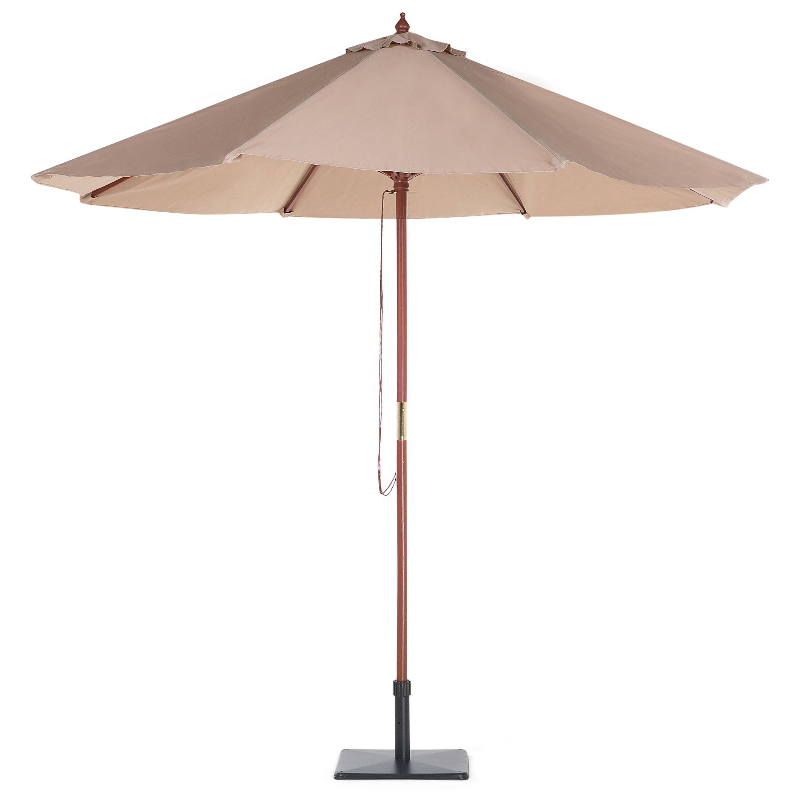 Beliani - Grand parasol pour terrasse ou jardin avec toile en tissu beige sable - Image 5