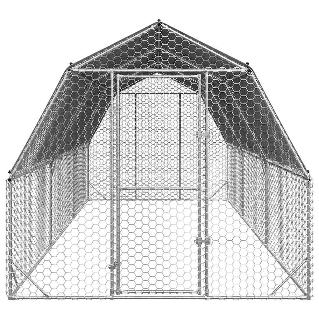 Poulailler acier argent  2,5 x 6 x 2,25 m  - Prolenta premium p3285.4 - Image 3