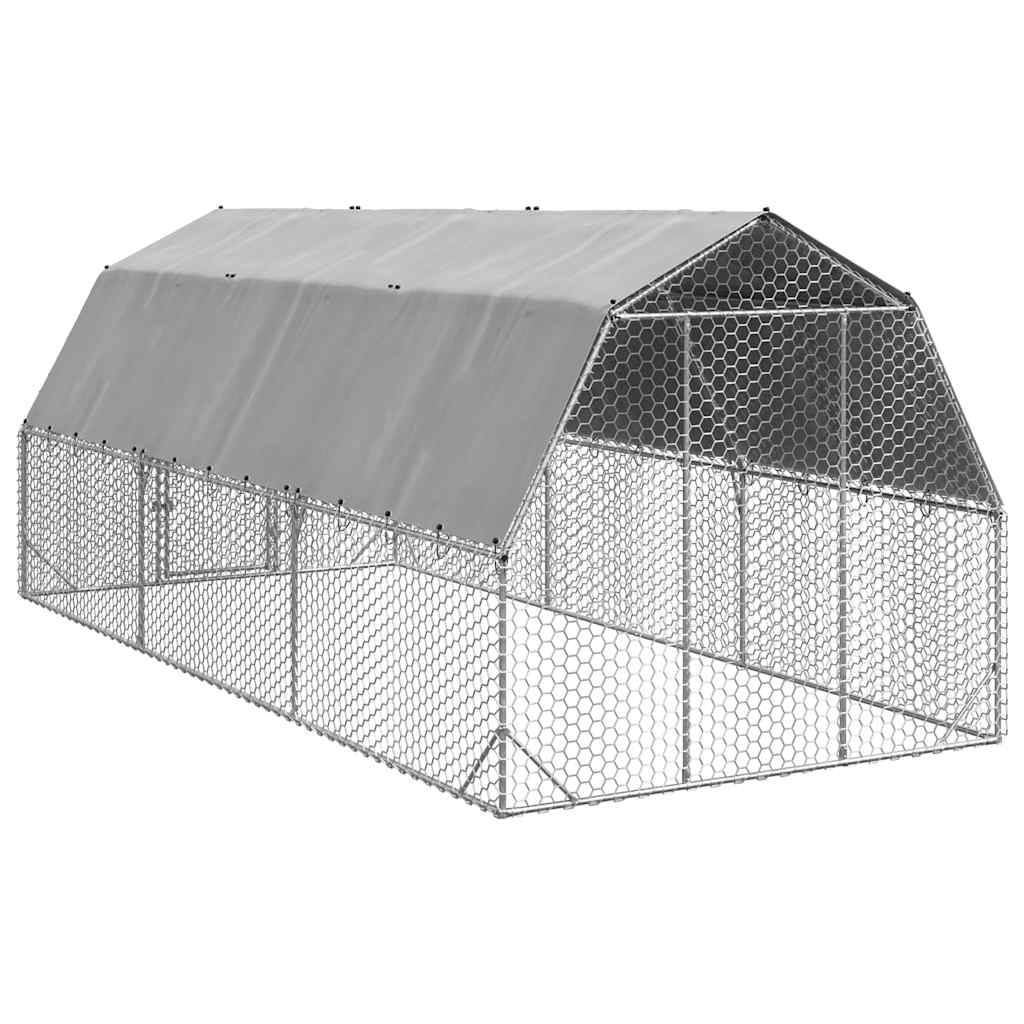 Poulailler acier argent  2,5 x 6 x 2,25 m  - Prolenta premium p3285.4 - Image 5