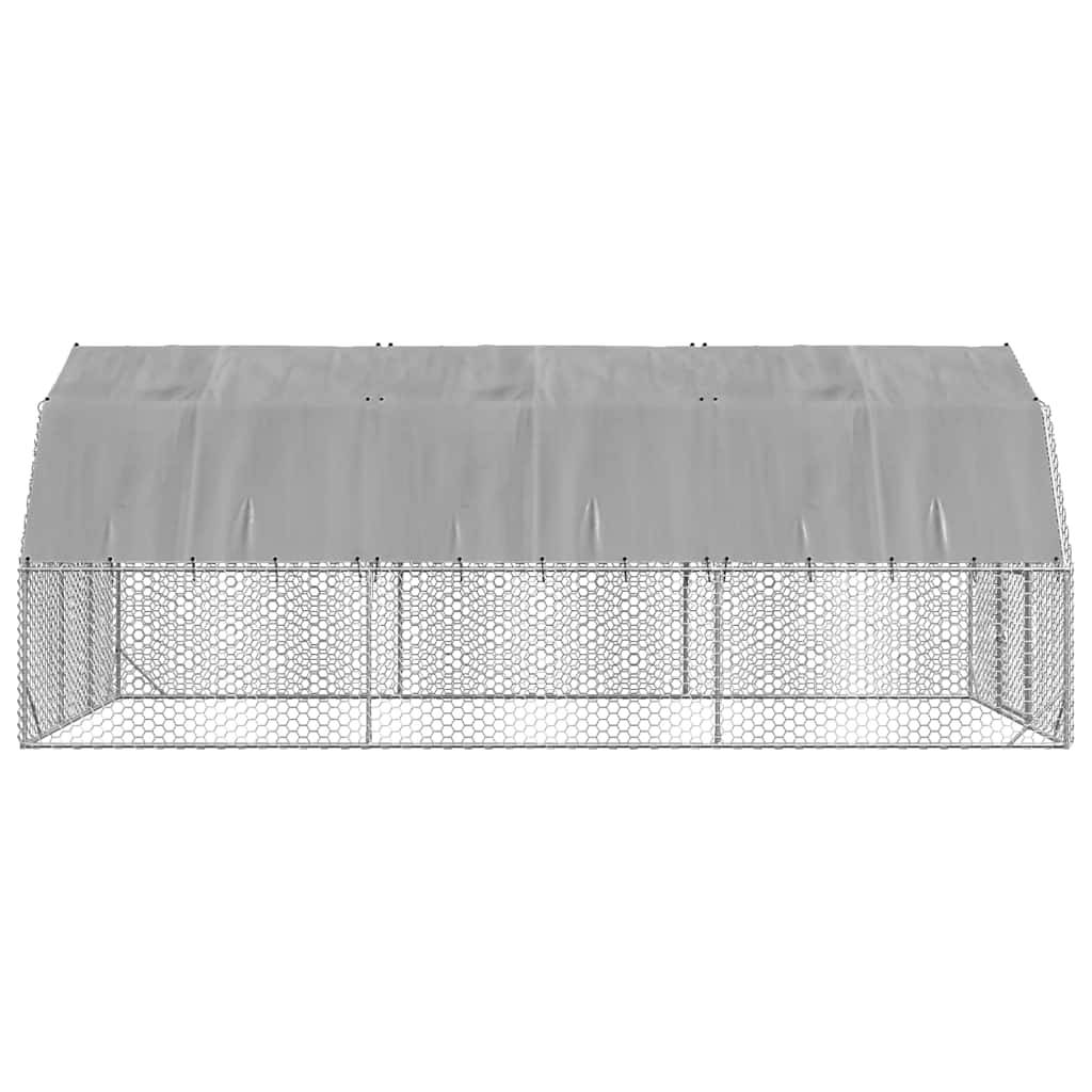 Poulailler acier argent 2,5 x 6 x 2,25 m - Prolenta premium p3285.4 - Image 4