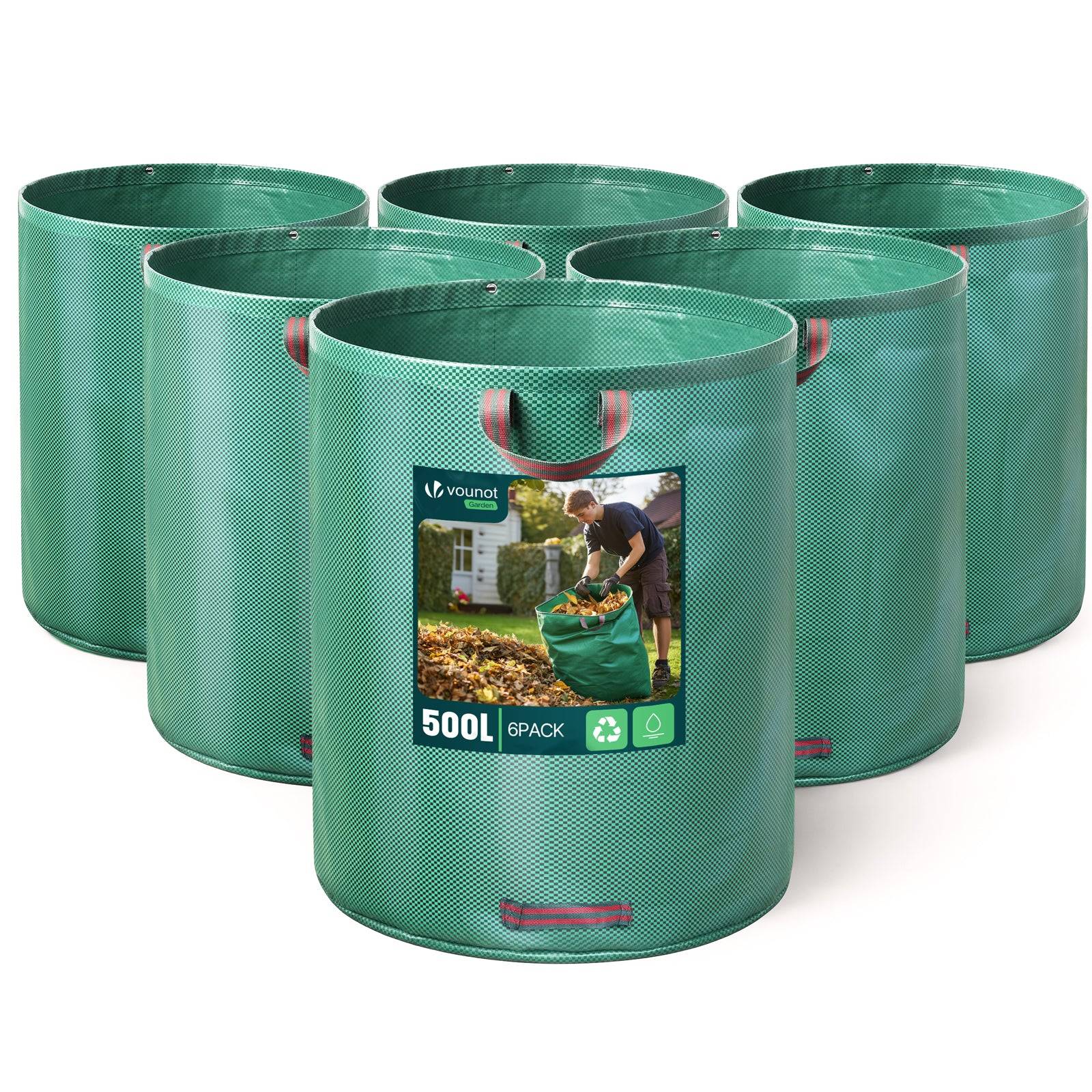 Sac de jardin 500L Lot de 6 sacs Extra Large - Image 1