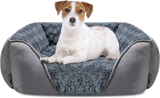 Lit pour Chien Lavable, Antidérapant 63x53x20cm gris