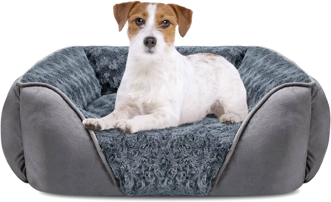 Lit pour Chien Lavable, Antidérapant 63x53x20cm gris