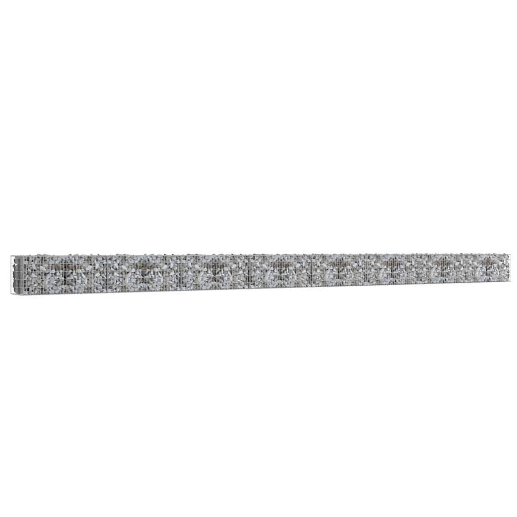 PANGIVO - Mur à gabion avec couvercles Acier galvanisé Argenté 900 x 50 x 50 cm - PANGIVO - Image 2
