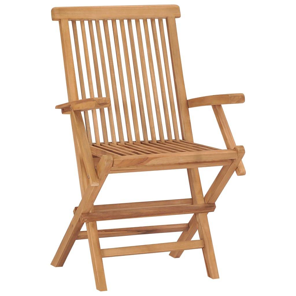 Maison Chic - Lot de 4 Chaises de jardin avec coussins - Chaises d'extérieur - Fauteuils de jardin rouge bordeaux Teck-JU12635 - Image 9