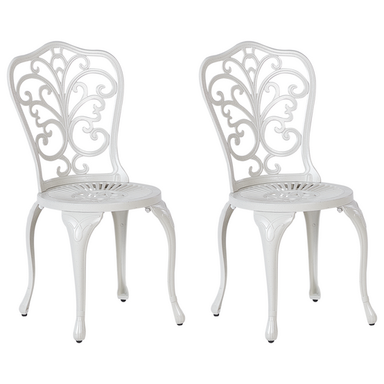 Chaise de jardin Aluminium Blanc cassé TRIORA - Beliani - Image 1