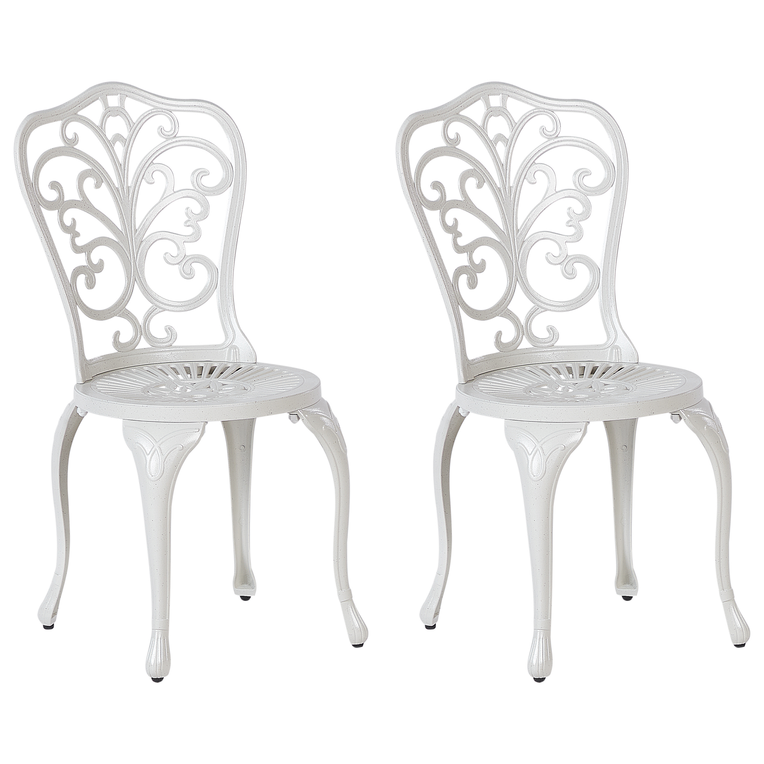 Chaise de jardin Aluminium Blanc cassé TRIORA - Beliani - Image 1