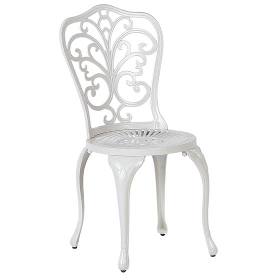 Chaise de jardin Aluminium Blanc cassé TRIORA - Beliani - Image 5