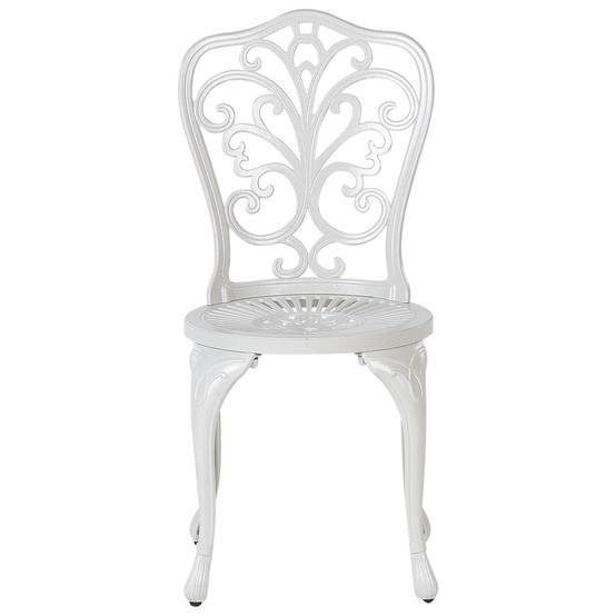 Chaise de jardin Aluminium Blanc cassé TRIORA - Beliani - Image 3