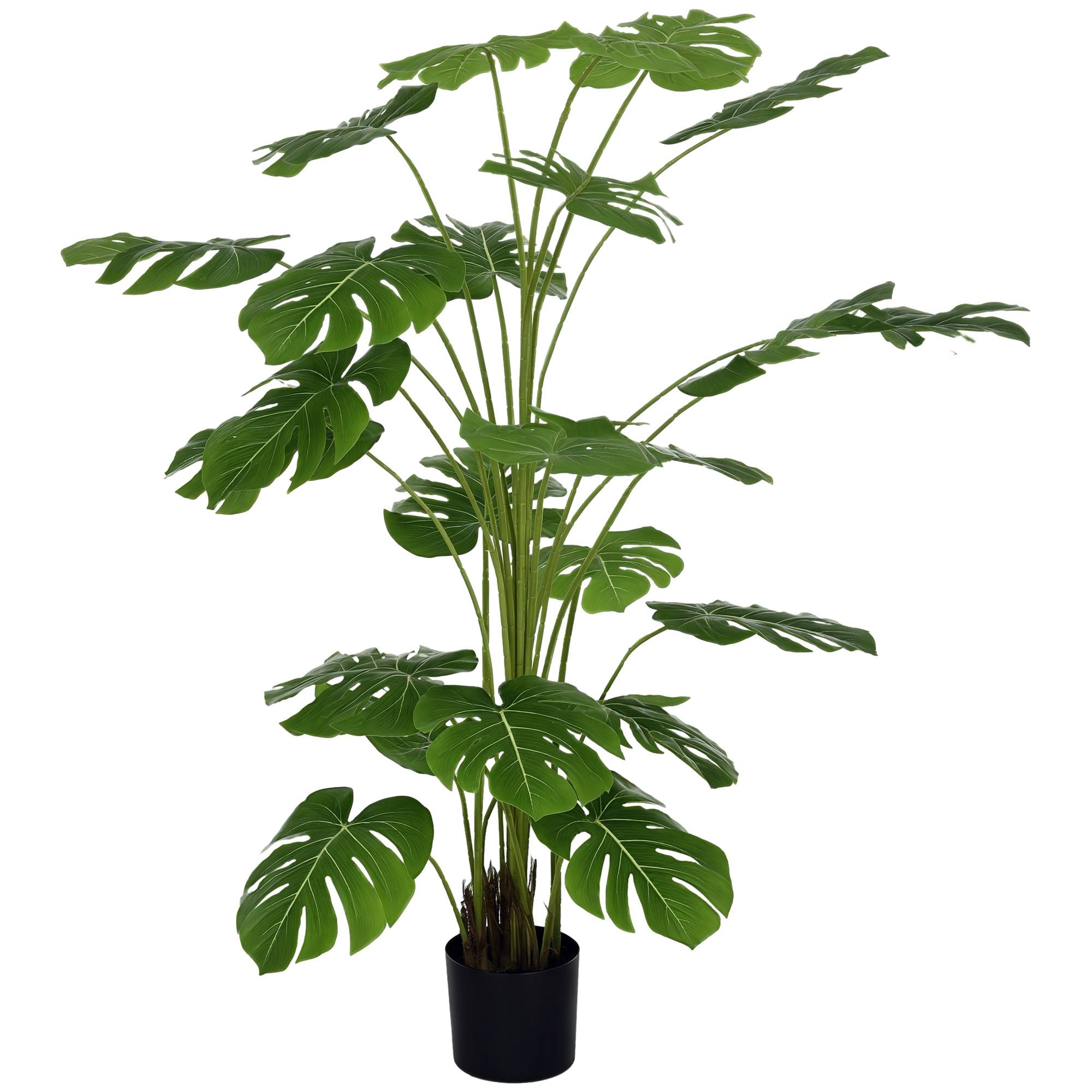 Sans Marque - Plante artificielle 180 cm, avec cache-pot, mousse artificielle, pour salon, look réaliste, vert - Image 1