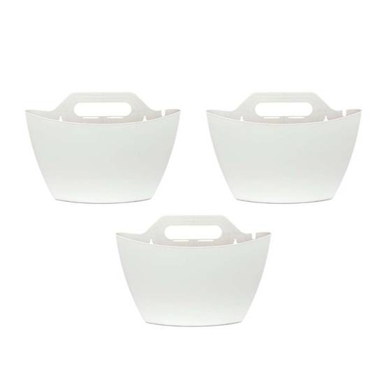 Pack de 3 pots muraux CitySens blancs avec arrosage manuel - Image 2