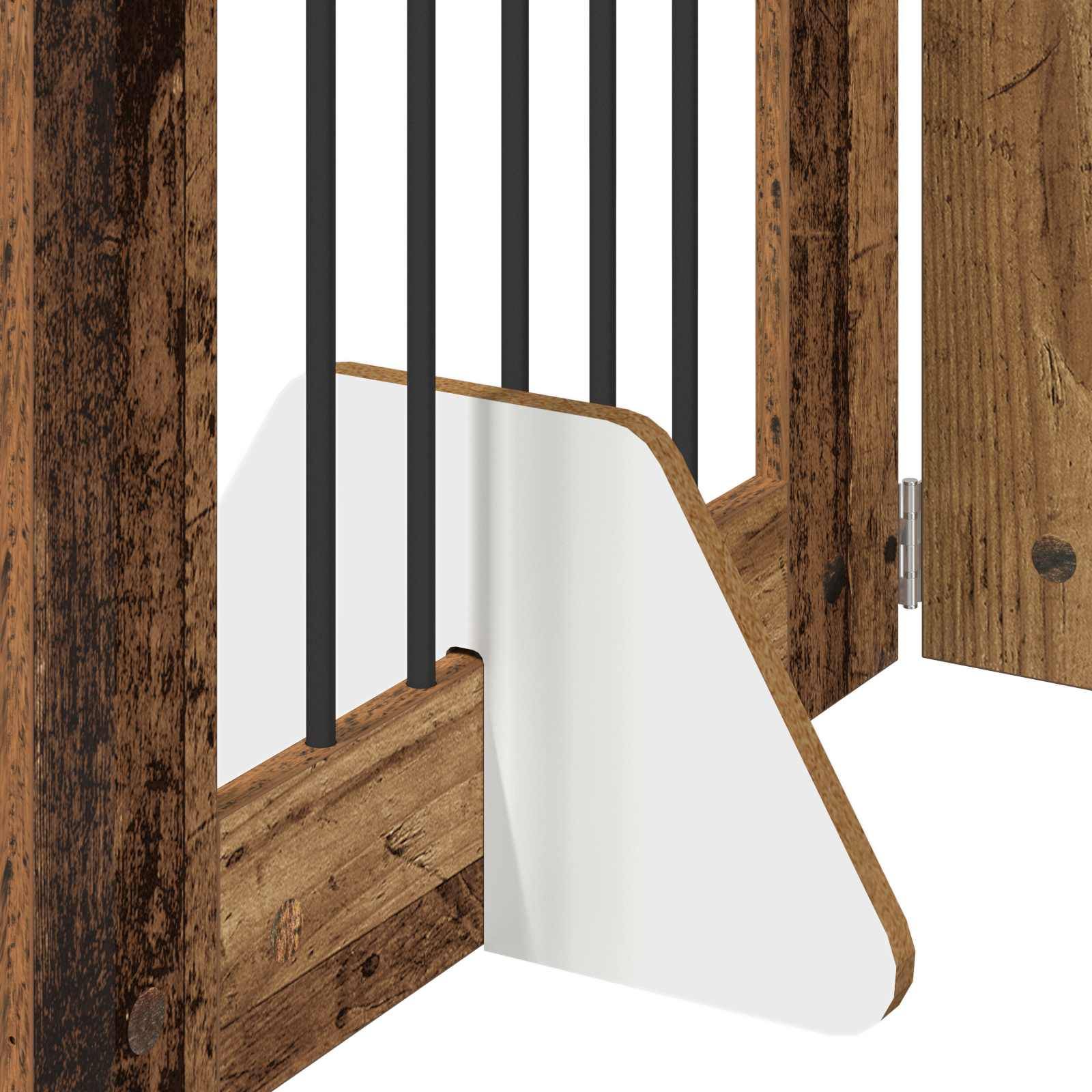 ComfortXL - Barrière chien pliable Bois d'ingénierie Intérieur 2 panneaux Bois ancien 120cm - ComfortXL Outdoor Living - Image 6