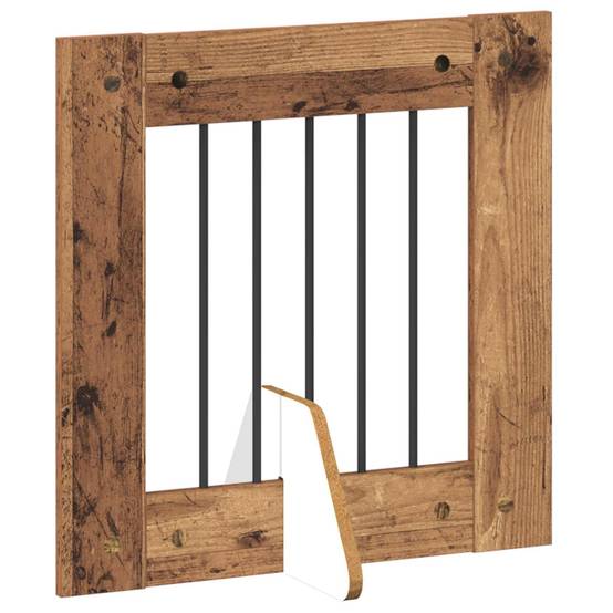 ComfortXL - Barrière chien pliable Bois d'ingénierie Intérieur 2 panneaux Bois ancien 120cm - ComfortXL Outdoor Living - Image 4