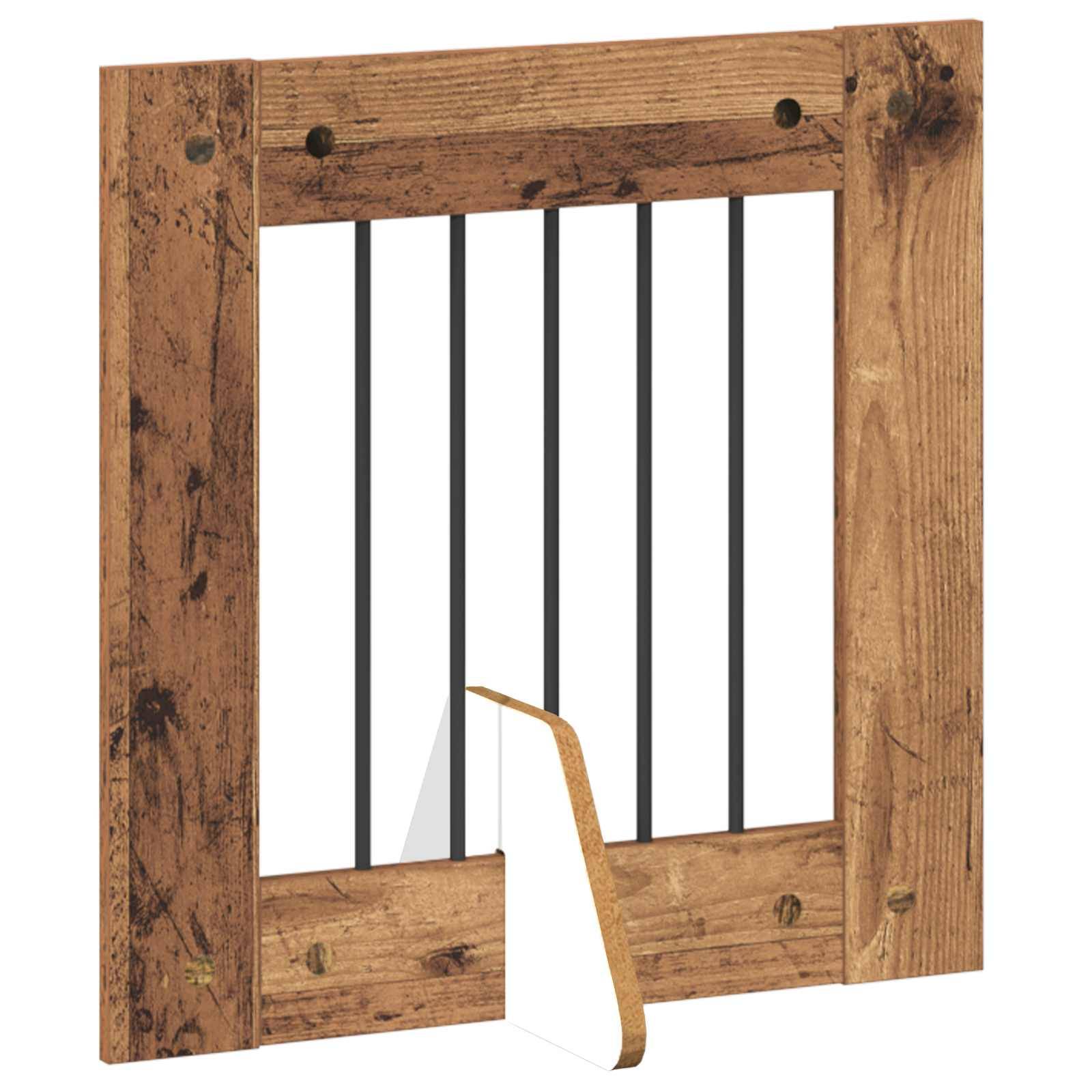 ComfortXL - Barrière chien pliable Bois d'ingénierie Intérieur 2 panneaux Bois ancien 120cm - ComfortXL Outdoor Living - Image 4
