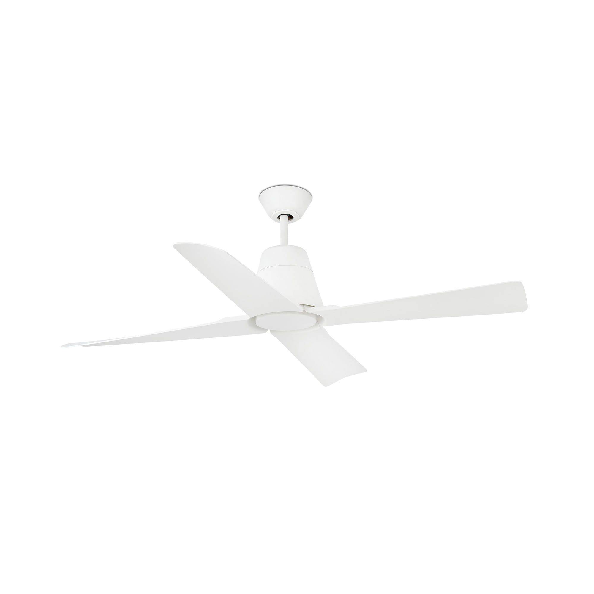 Ventilateur plafond sans lumiere acier blanc Ø130cm 4 pales ABS DC IP44 - Image 2