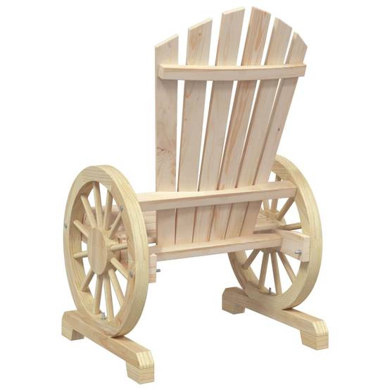 Lot de 4 Chaises Adirondack Bois Sapin Massif, Fauteuils Jardin Ergonomiques et Rustiques, Teinte Naturelle – ComfortXL Outdoor Living - Image 7
