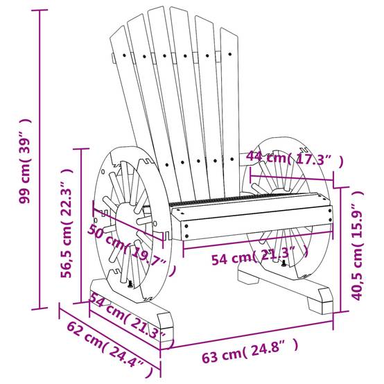 Lot de 4 Chaises Adirondack Bois Sapin Massif, Fauteuils Jardin Ergonomiques et Rustiques, Teinte Naturelle – ComfortXL Outdoor Living - Image 10