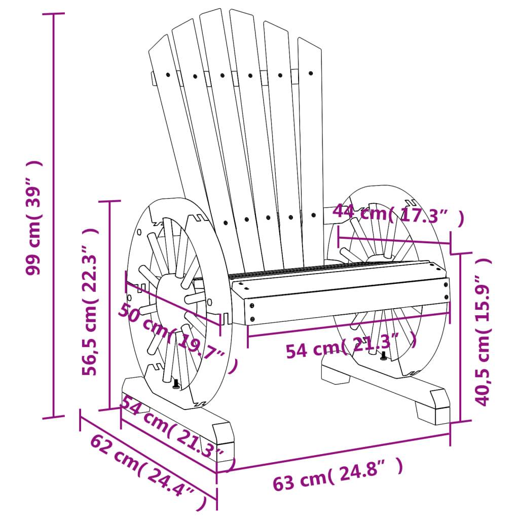Lot de 4 Chaises Adirondack Bois Sapin Massif, Fauteuils Jardin Ergonomiques et Rustiques, Teinte Naturelle – ComfortXL Outdoor Living - Image 10