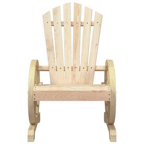 Lot de 4 Chaises Adirondack Bois Sapin Massif, Fauteuils Jardin Ergonomiques et Rustiques, Teinte Naturelle – ComfortXL Outdoor Living - Image 5