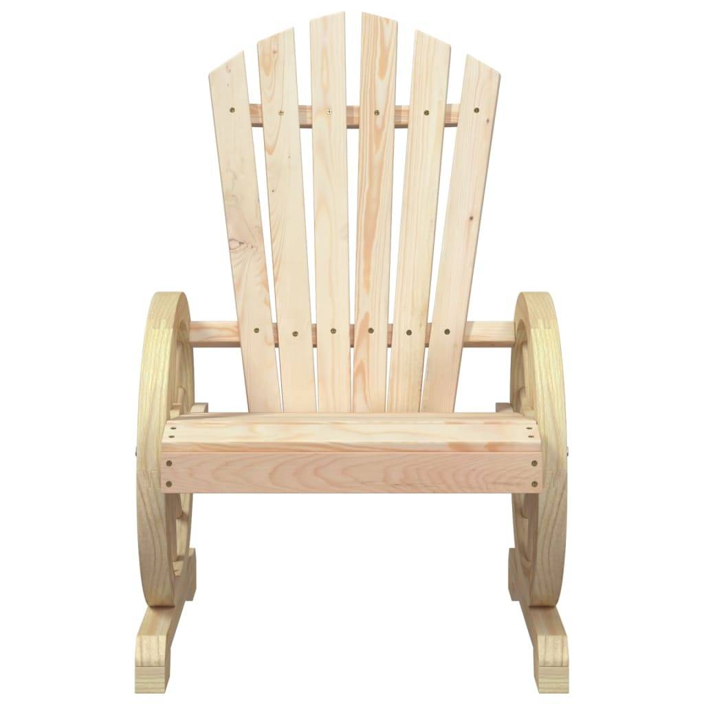 Lot de 4 Chaises Adirondack Bois Sapin Massif, Fauteuils Jardin Ergonomiques et Rustiques, Teinte Naturelle – ComfortXL Outdoor Living - Image 5