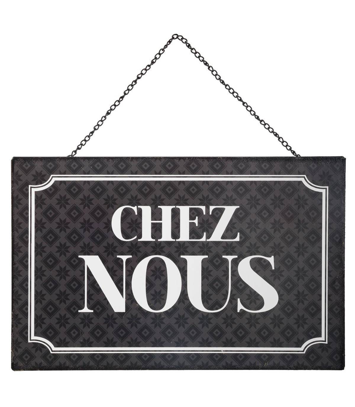 Plaque décorative murale en métal avec Message 28 x 18 cm - Image 1