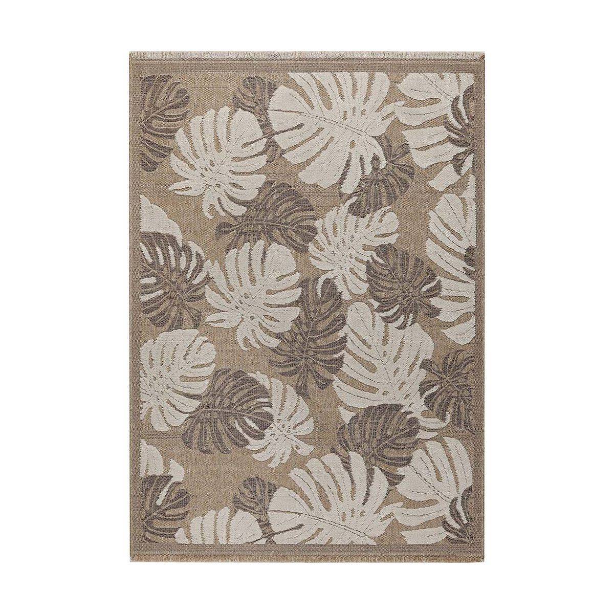 Jardindeco - Tapis intérieur extérieur aspect jute marron Tijuana 9062 90 x 67 cm - Image 1