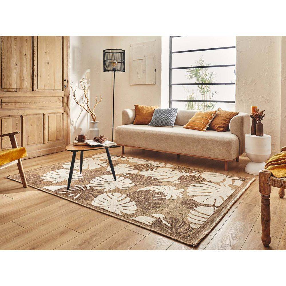Jardindeco - Tapis intérieur extérieur aspect jute marron Tijuana 9062 90 x 67 cm - Image 2