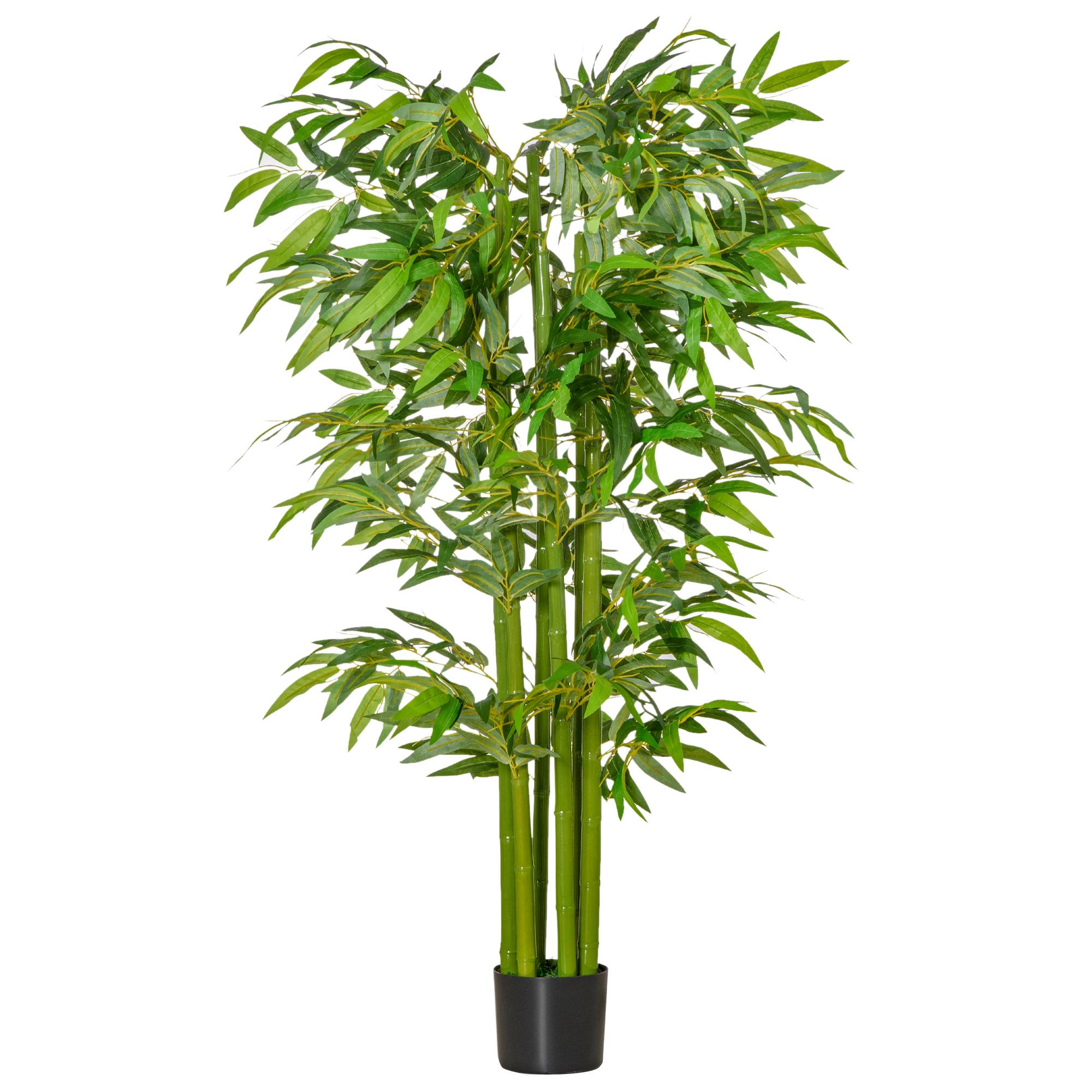 Bambou Artificiel XL 1,60H m 975 Feuilles denses réalistes Pot Inclus Noir Vert - Image 2