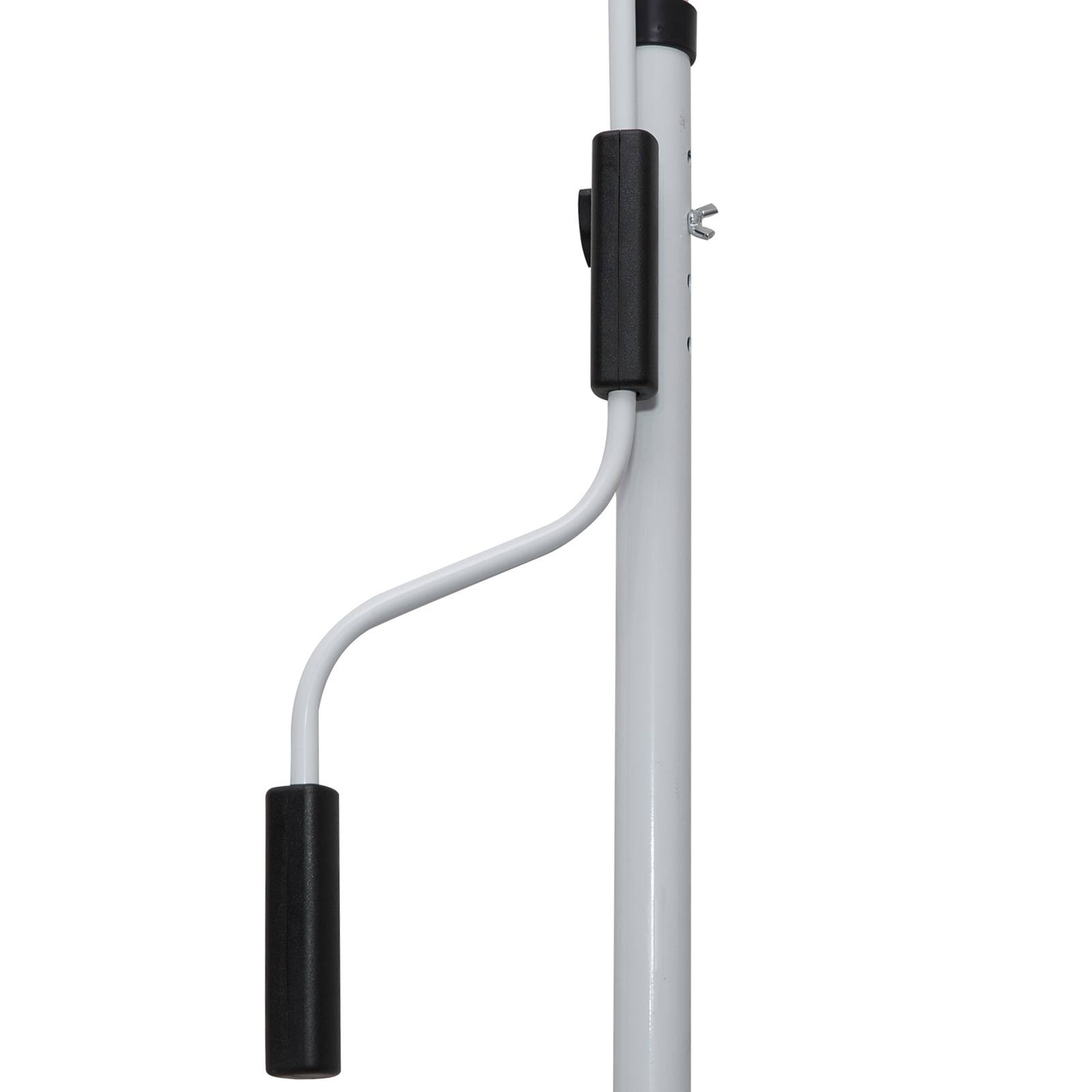 Store banne rétractable manuelle 200x150x170-280 cm pour balcon et terrasse, hauteur réglable et manivelle, rayures vertes et blanches - Image 10